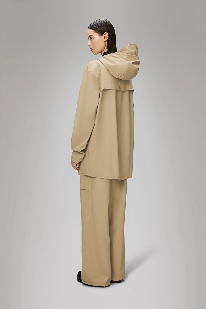 RAINS Unisex Rain Jacket Sand