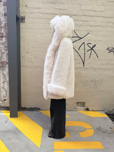 Load image into Gallery viewer, Cinnamon Creations F109 Fluffy Hooded Jacket Ivory
