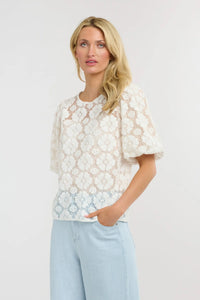 365 Days Ivy Embroidered Top White Floral