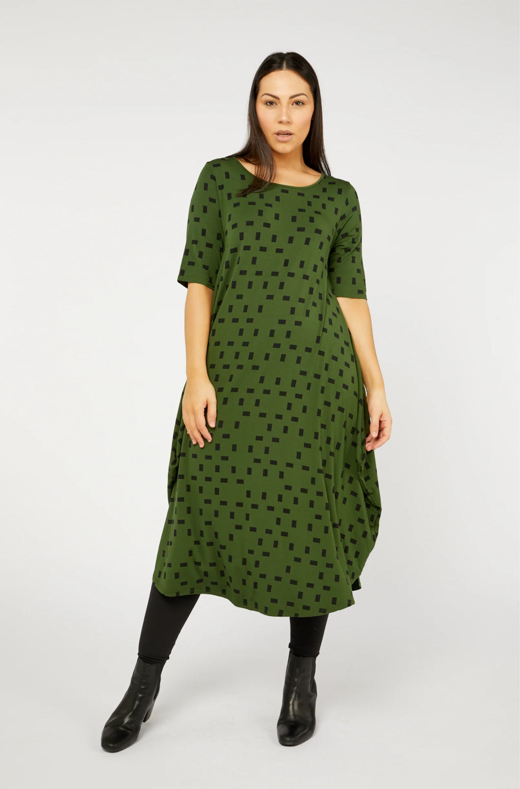 Tani 79430 Original Tri Dress Moss Print