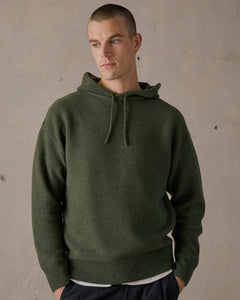 McTavish Apres Knit Hoodie Dark Green