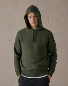 McTavish Apres Knit Hoodie Dark Green