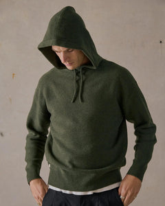 McTavish Apres Knit Hoodie Dark Green