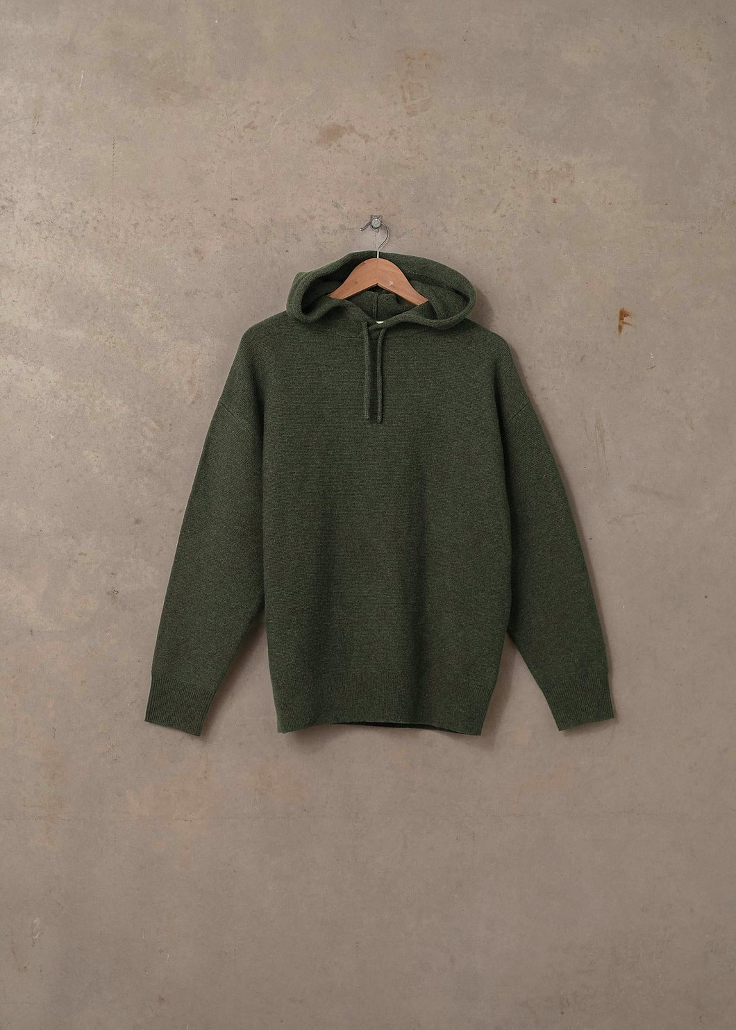 McTavish Apres Knit Hoodie Dark Green