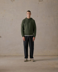 McTavish Apres Knit Hoodie Dark Green