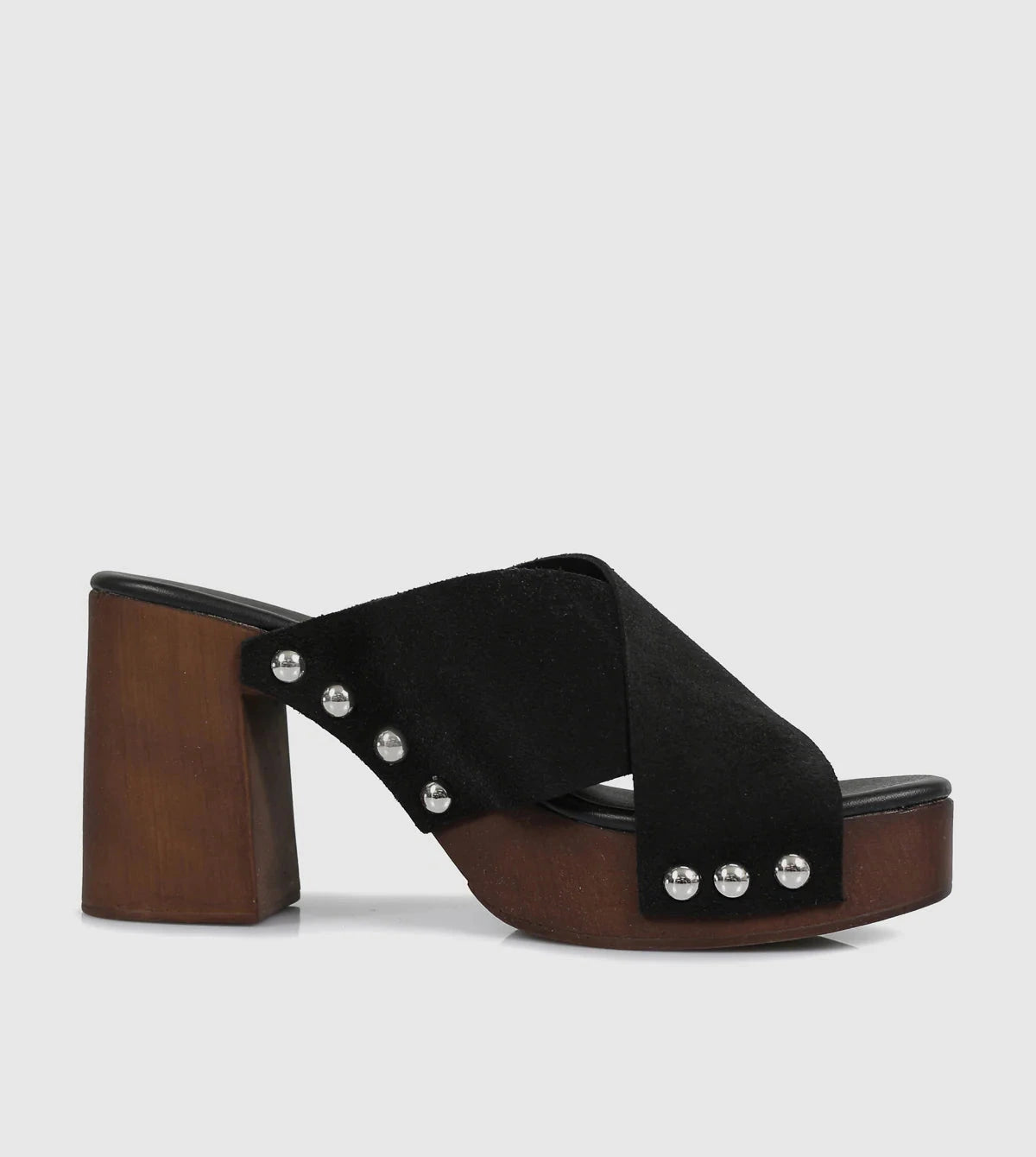 Sempre Di Camoscio Tango Platform Heels Black Suede