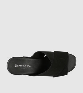 Sempre Di Camoscio Tango Platform Heels Black Suede