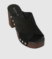 Sempre Di Camoscio Tango Platform Heels Black Suede