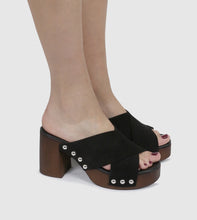 Load image into Gallery viewer, Sempre Di Camoscio Tango Platform Heels Black Suede
