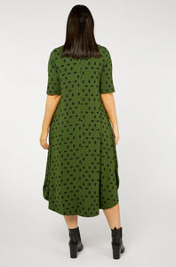 Tani 79430 Original Tri Dress Moss Print