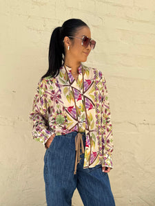 Circular by Maud Alice Dainty Jigsaw Silk Shirt Paintings