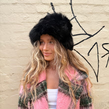Load image into Gallery viewer, Cinnamon Creations 7549 Faux Fur Fluffy Bucket Hat Black
