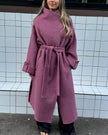 Cinnamon Creations Wool Blend Trenchcoat Pink