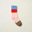 Yahae Wool Pile Sole Socks Blue x Red