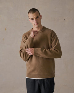 McTavish Reverse Seam Knit Dark Tan