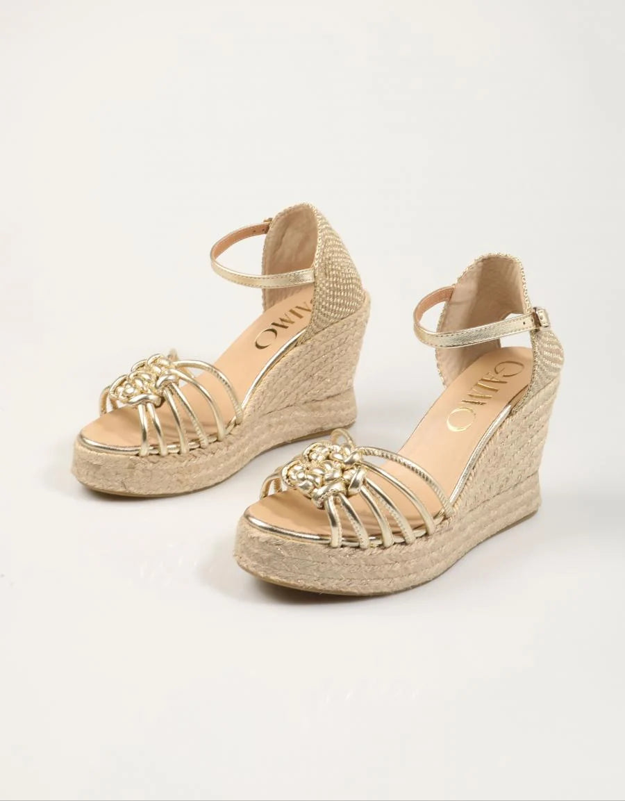 Gaimo Rune Espadrille Wedges Platino