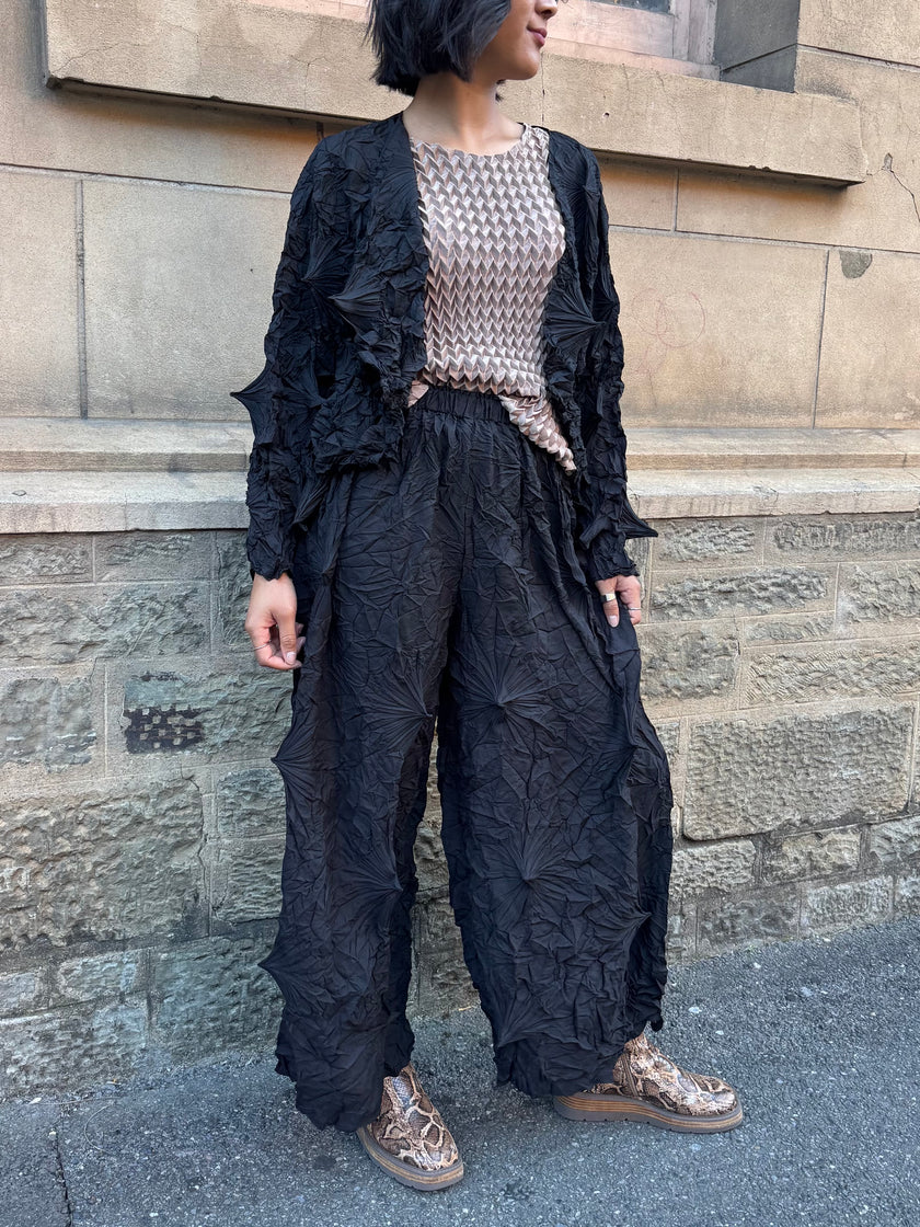 Indulge Me CLO167 Twist Crush Pants Black