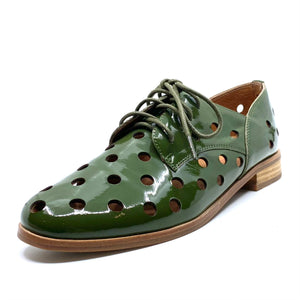 Mollini Quartet Dark Khaki Patent Leather