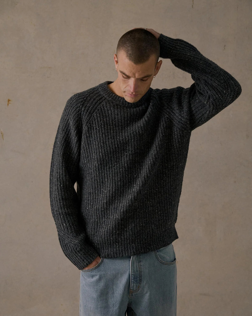 McTavish Fisherman Knit Charcoal