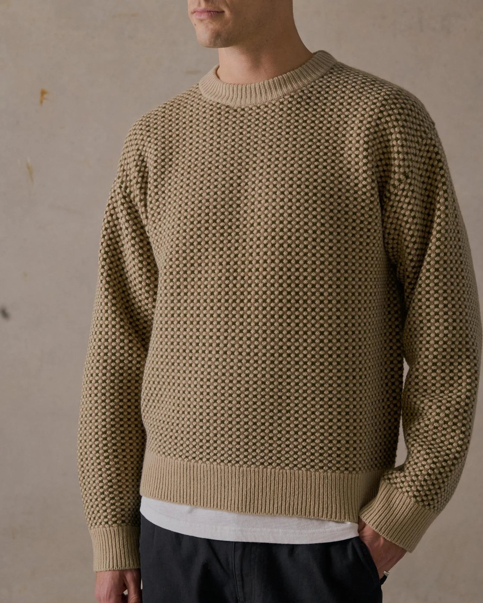 McTavish Merino Cable Knit Brown Multi