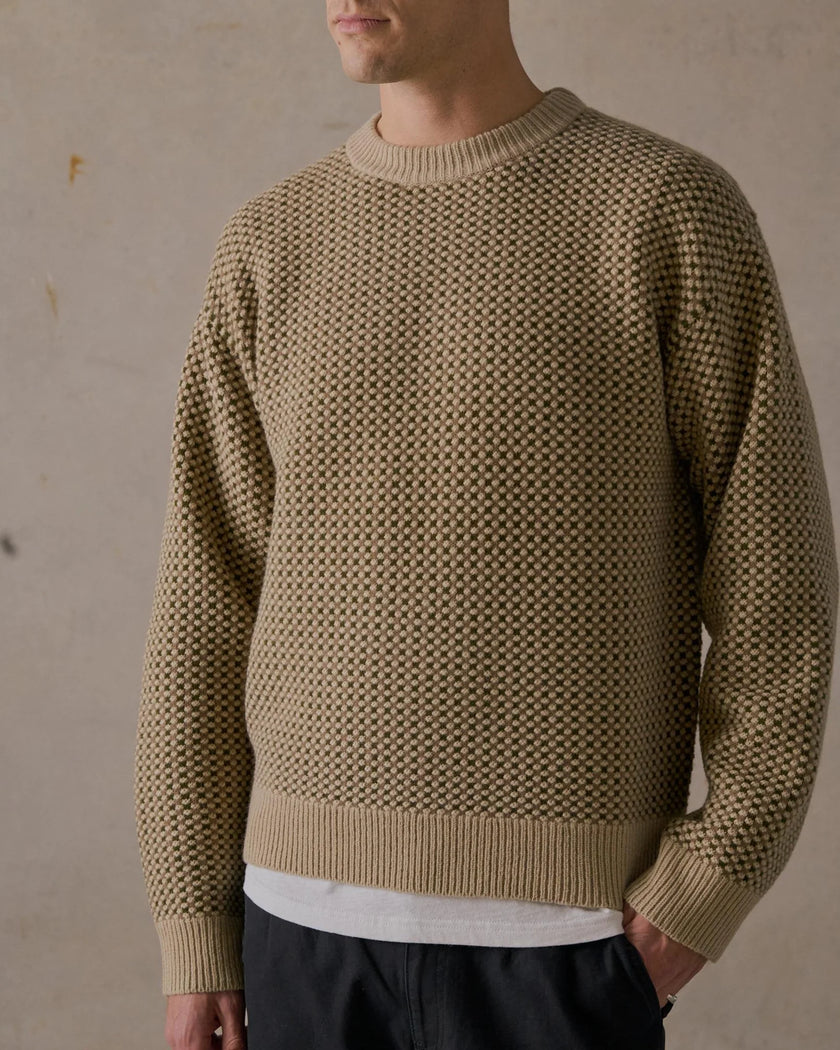 McTavish Merino Cable Knit Brown Multi