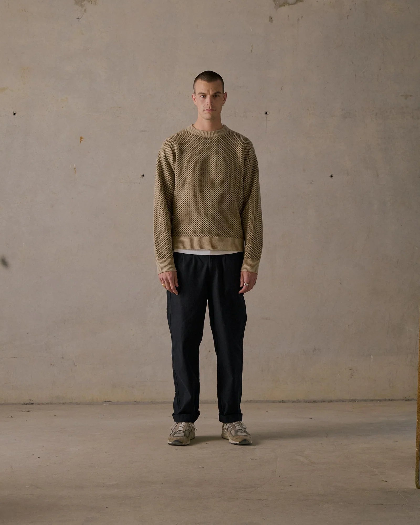 McTavish Merino Cable Knit Brown Multi