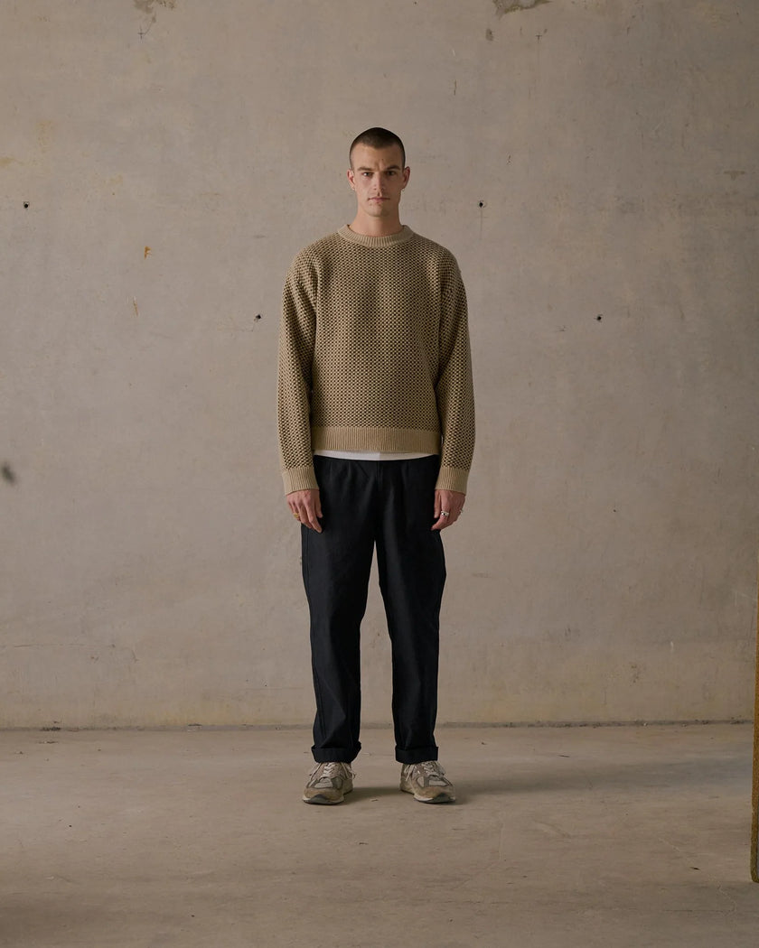 McTavish Merino Cable Knit Brown Multi