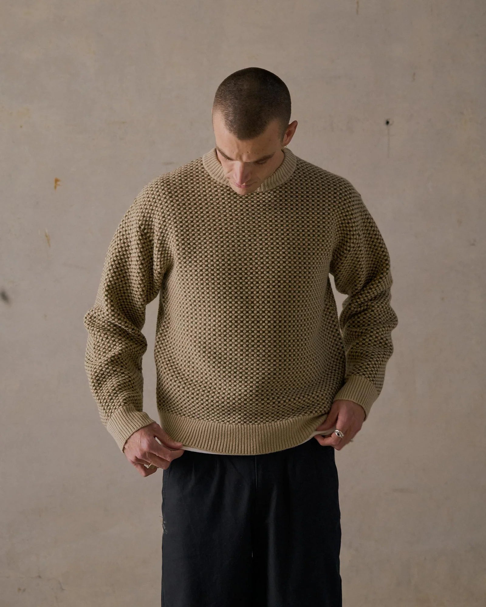 McTavish Merino Cable Knit Brown Multi
