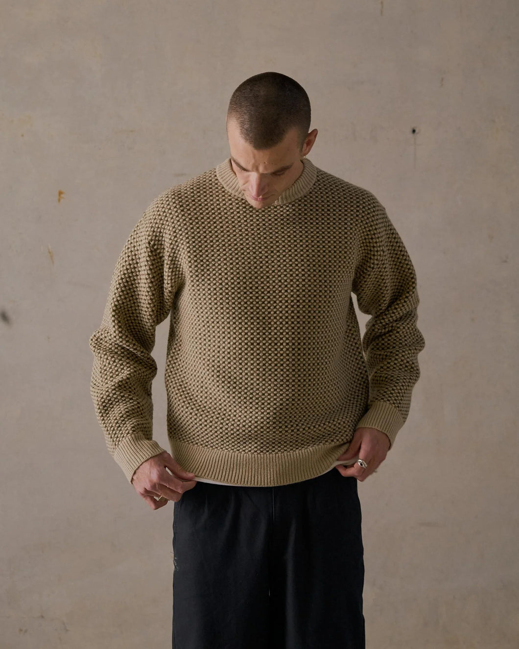 McTavish Merino Cable Knit Brown Multi