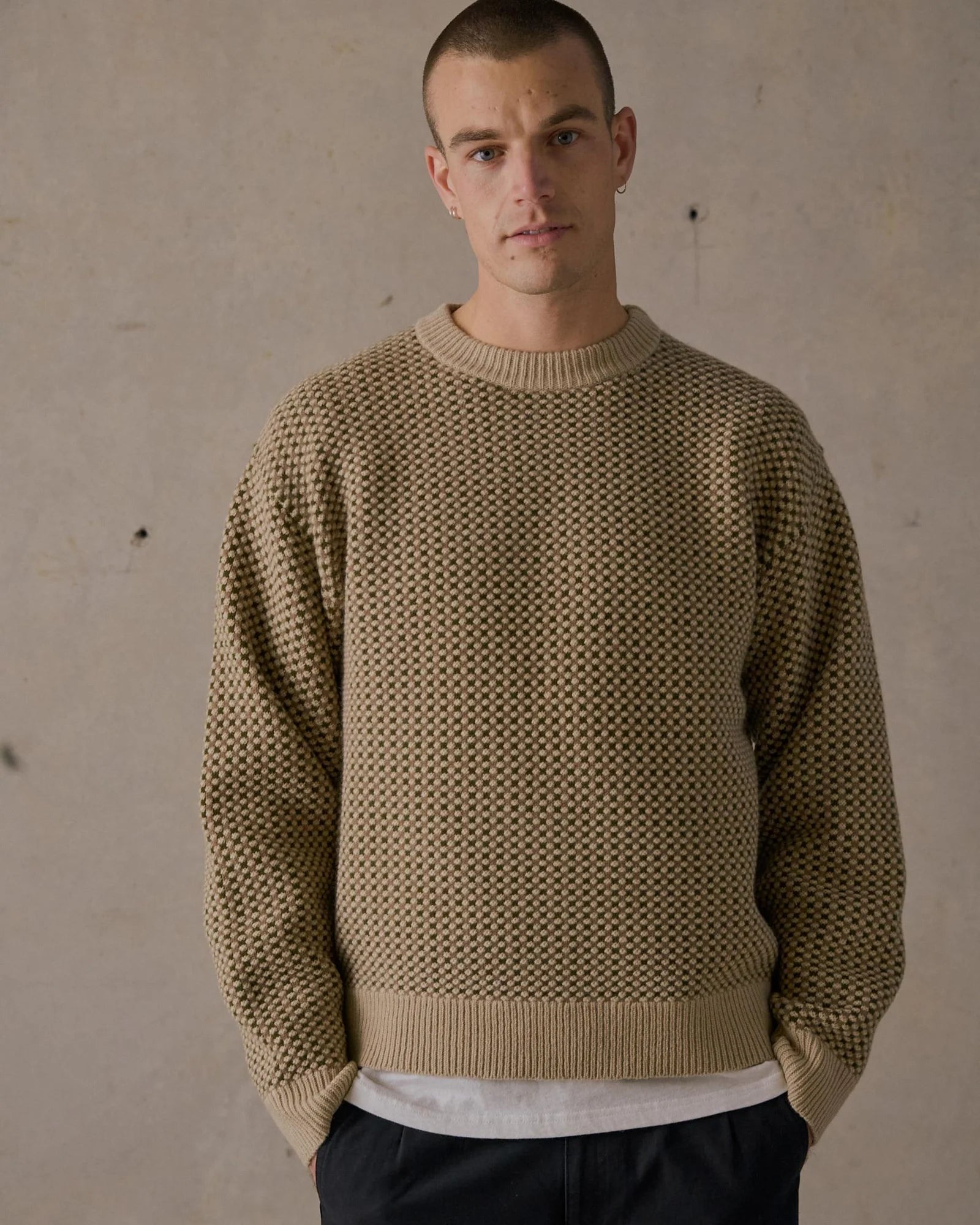 McTavish Merino Cable Knit Brown Multi