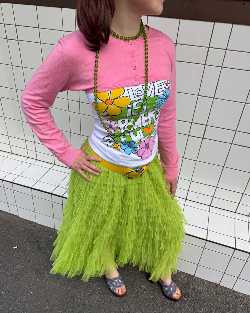 Trio Rouge Beth Tulle Skirt Bright Green