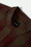 Brixton Cru Linen Blend S/S Woven Shirt Olive Surplus/Port