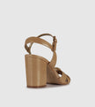 Sempre Di 9602003 Chambers Block Heel Gold Metallic Leather