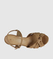 Sempre Di 9602003 Chambers Block Heel Gold Metallic Leather