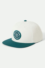 Load image into Gallery viewer, Brixton Oath III Snapback Off White/Night Sage
