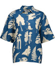 Swanndri Forager W S/S Shirt Tidal Teal/Lt Taupe Print