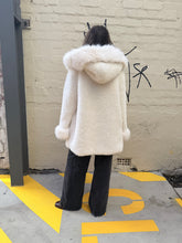 Load image into Gallery viewer, Cinnamon Creations F109 Fluffy Hooded Jacket Ivory

