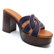 Vayah Alba Navy Jeans Leather