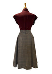 Elise Design Anna Rose Gingham Skirt Grey/Beige