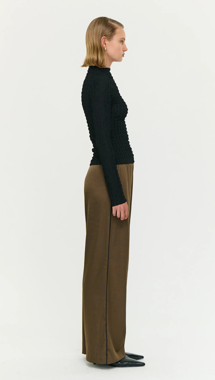 Staple The Label Drew High Neck Top Black