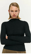 Staple The Label Drew High Neck Top Black