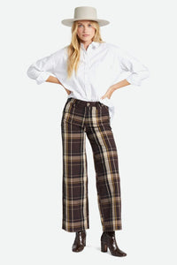 Brixton Victory Wide Leg Pant Seal Brown/Bright Gold