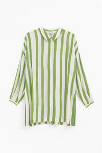 Elk Tilbe Shirt Green/ White Paint Stripe