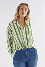Load image into Gallery viewer, Elk Tilbe Shirt Green/ White Paint Stripe
