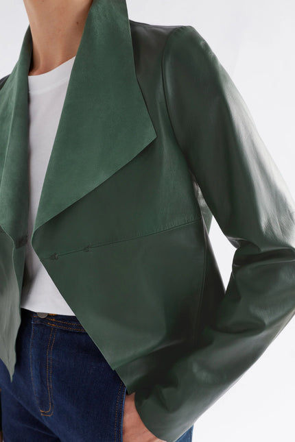 Elk Fine Leather Jacket Milan Green