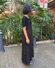 Indulge Me Rouched Top & Rouched Dots in Skirt Dress Black