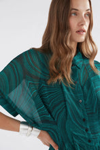 Load image into Gallery viewer, Elk Krava Sheer Dress Malachite Print
