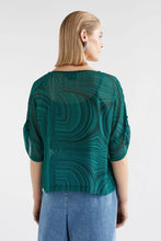 Load image into Gallery viewer, Elk Krava Sheer Top Malachite Print
