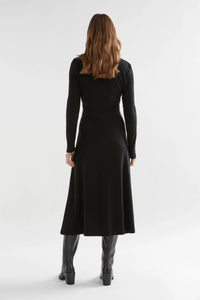 Elk Merino Wool Wrap Dress Black