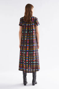 Elk Haki Dress Tessela Print